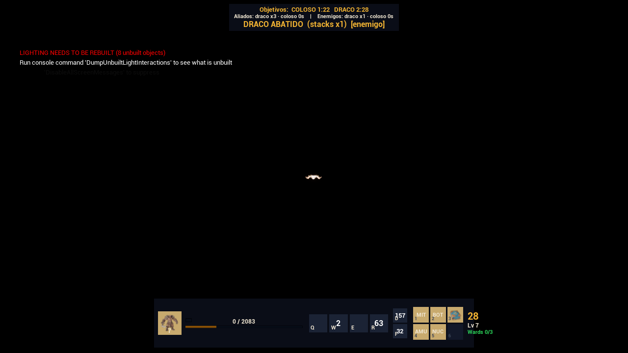 HUD in-game con retrato, habilidades y ScorePanel